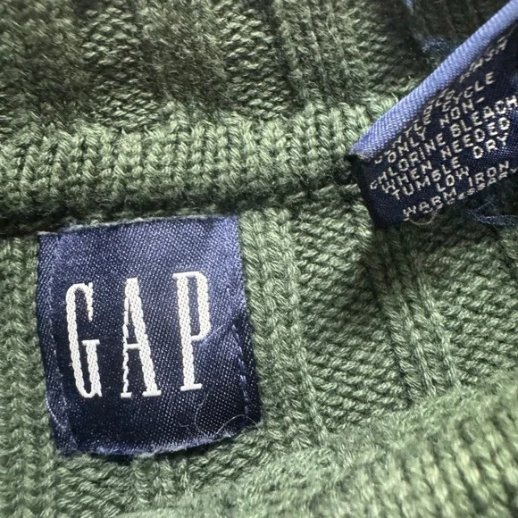 VTG Gap Pullover Knitted Sweater Men's L Multi-color Cotton Blend Y2K Thrashed - Picture 10 of 11